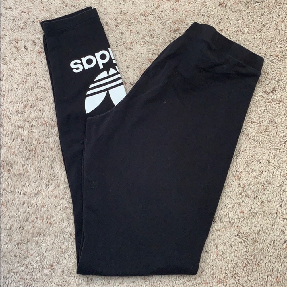 Adidas black workout pant size M